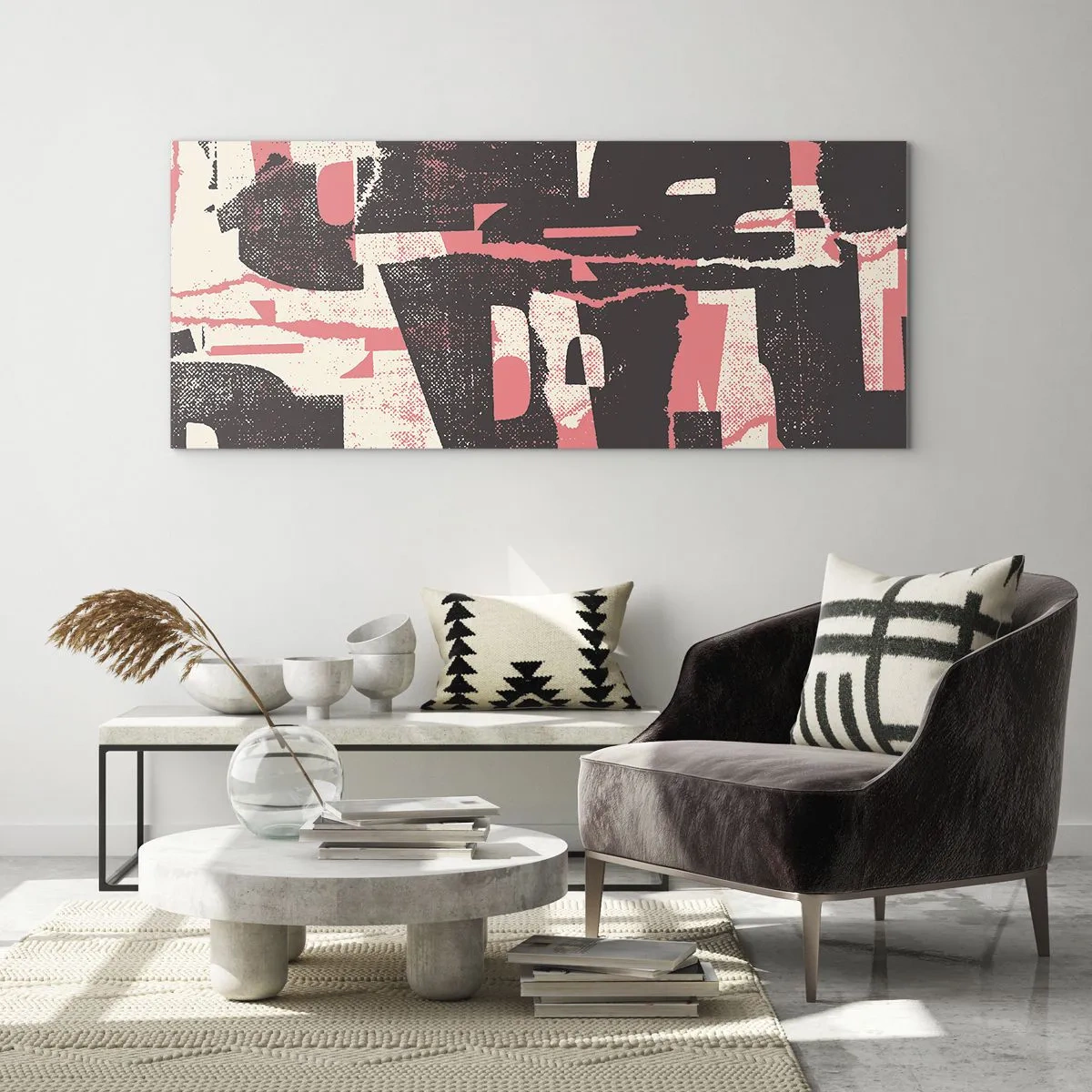 Glastavla - Bild på glas - Allt liv och rörelse - 140x50 cm
