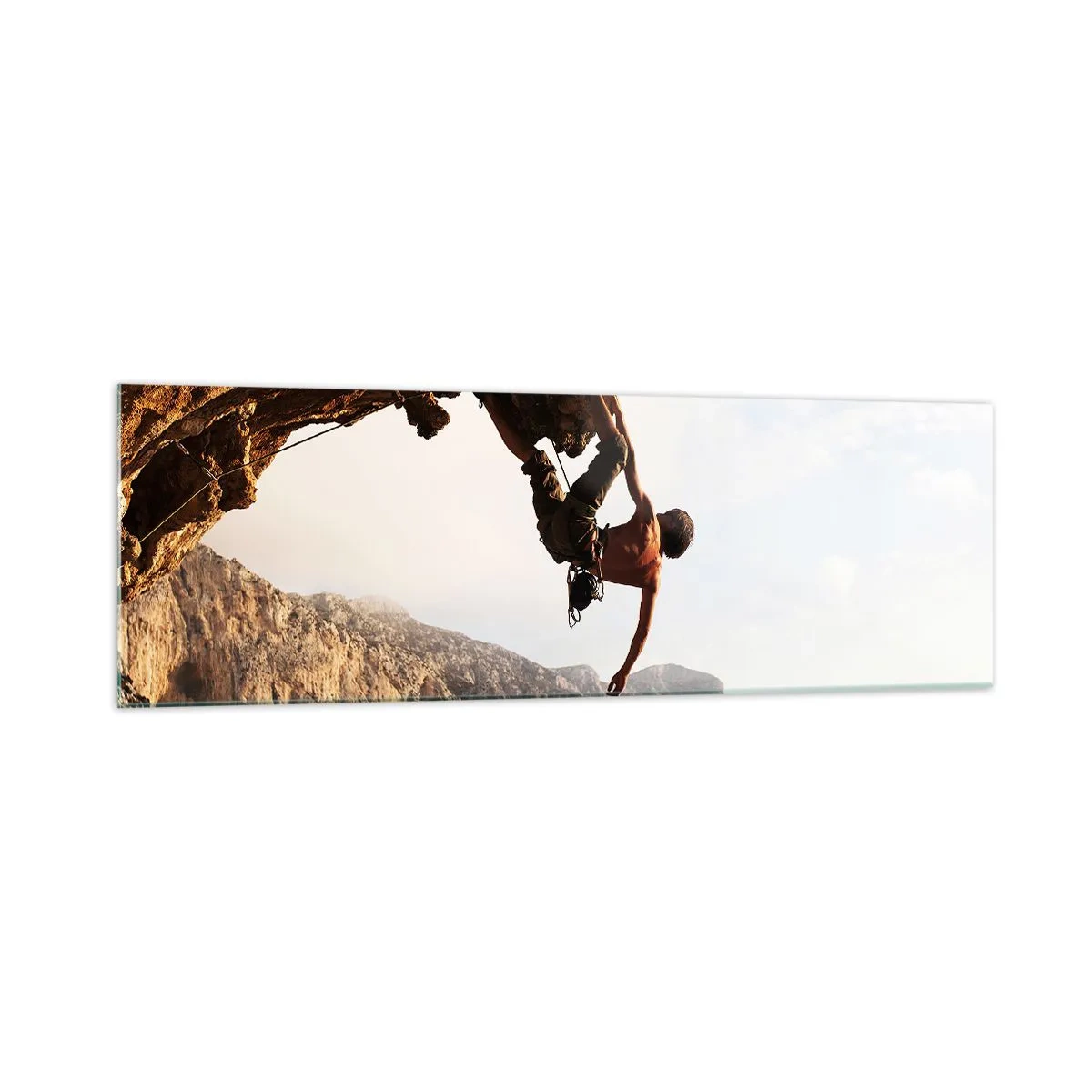 Glastavla - Bild på glas - Världen i näven - 160x50 cm