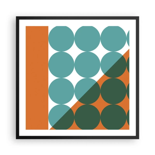 Affisch i svart ram - Uppåt och på diagonalen - 60x60 cm