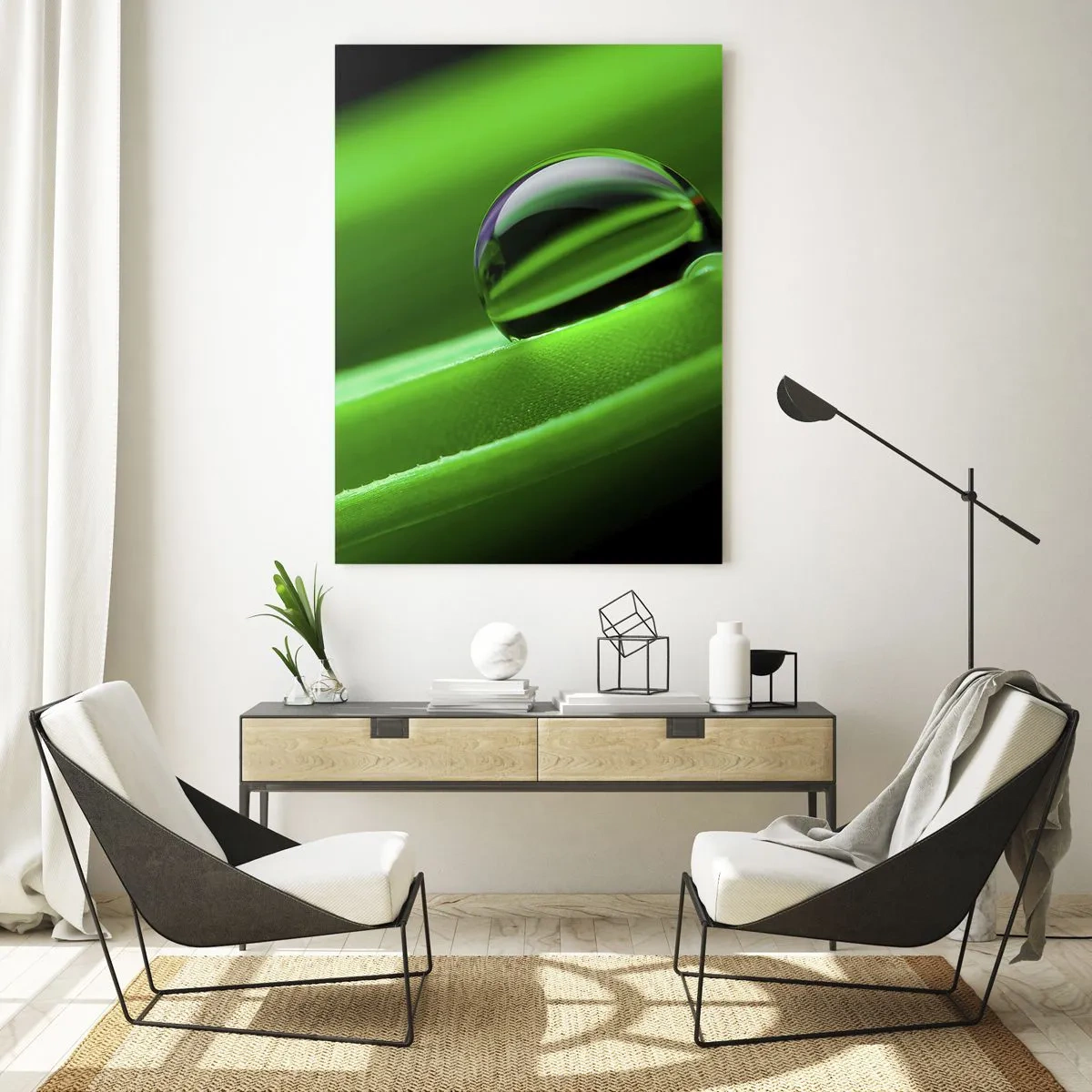 Glastavla - Bild på glas - Livet på nära håll - 50x70 cm
