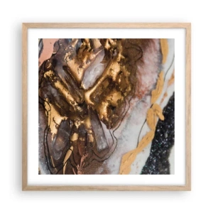 Affisch i ram av ljusek - Jordens element - 50x50 cm