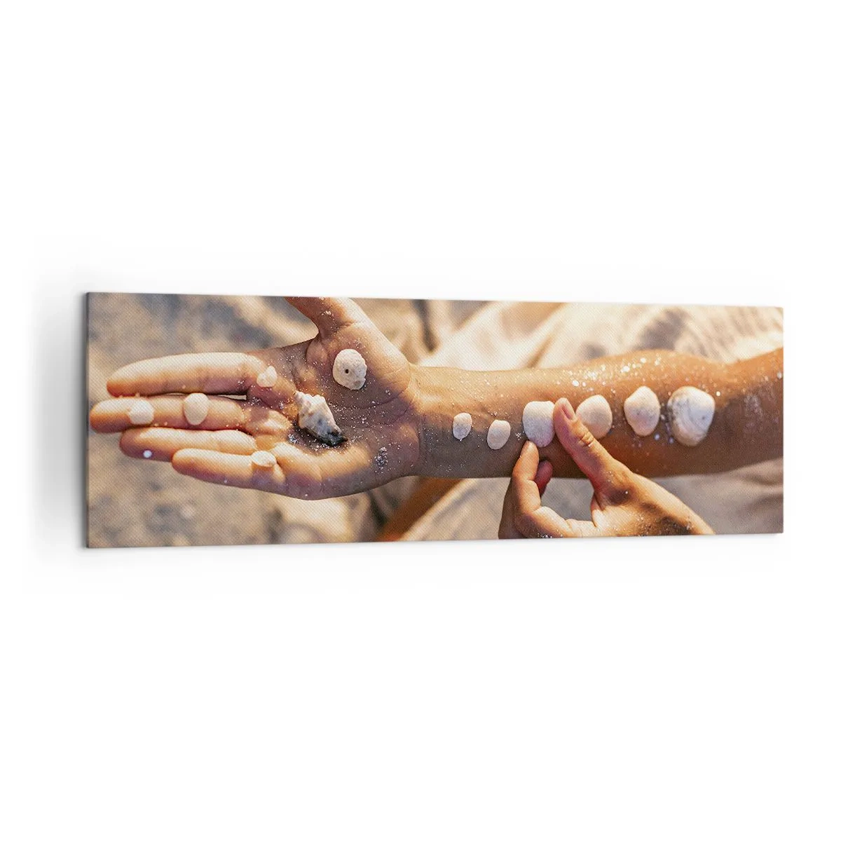 Canvastavla - Bild på duk - Skönhet inom handens räckvidd - 160x50 cm