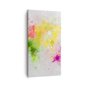 Canvastavla - Bild på duk - Världens alla färger - 55x100 cm