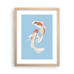 Affisch i ram av ljusek - Spontan synkroniserad simning - 30x40 cm
