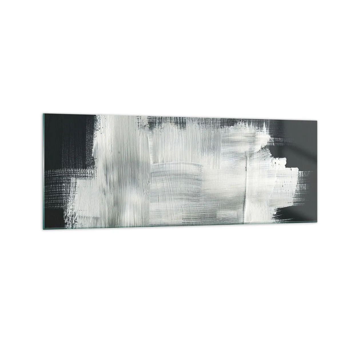 Glastavla - Bild på glas - Vävd av det vertikala och horisontella - 140x50 cm