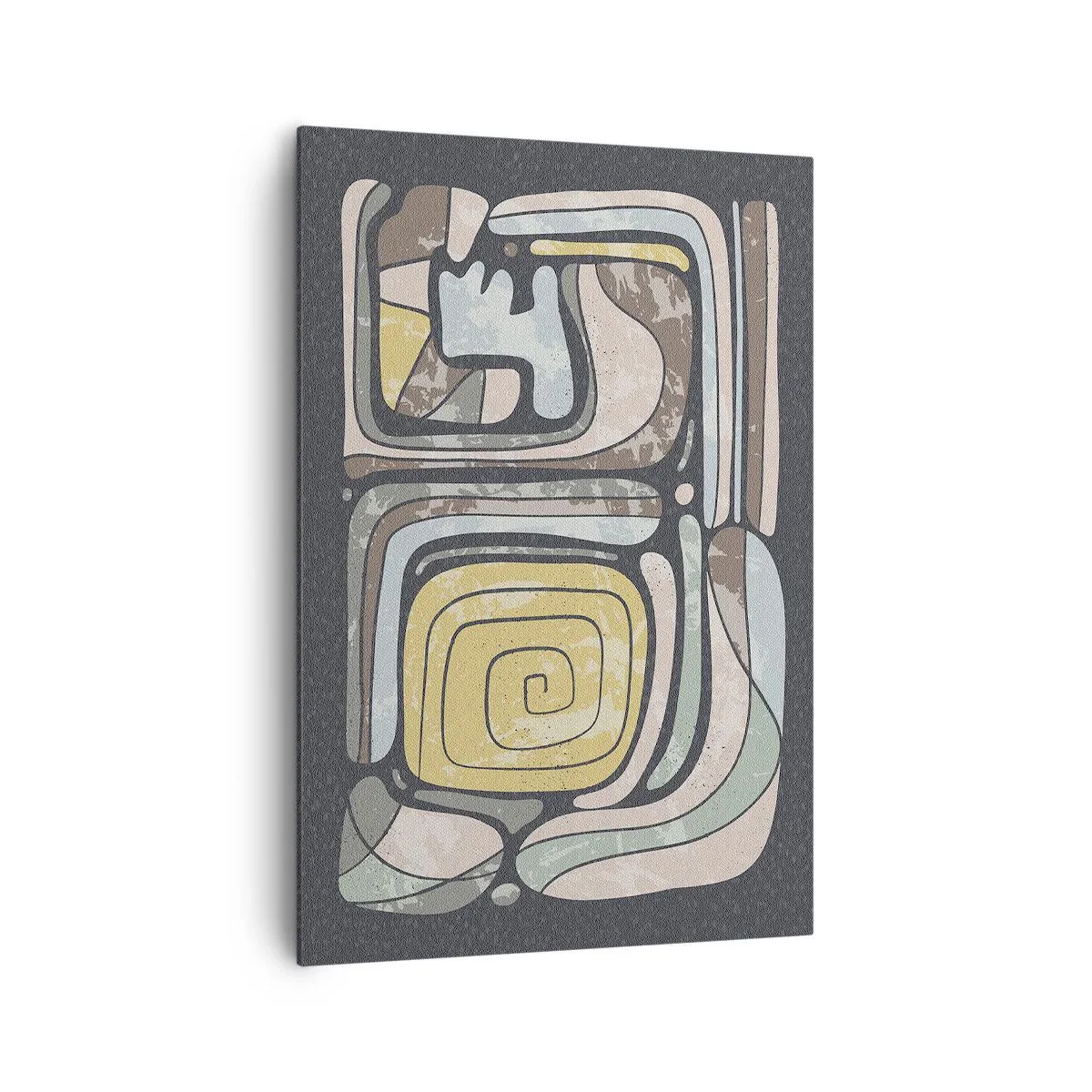 Canvastavla - Bild på duk - Abstraktion i en förcolumbiansk anda - 70x100 cm