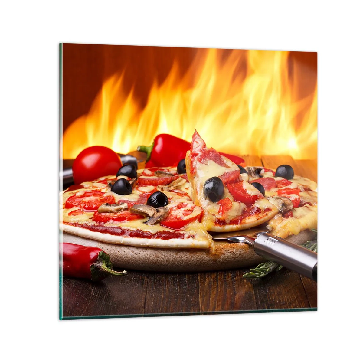 Glastavla - Bild på glas - From Italy with love - 50x50 cm