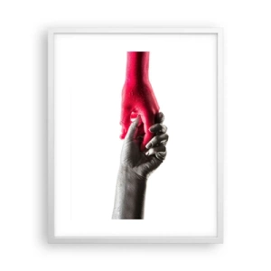 Affisch i vit ram - Tillsammans, dock annorlunda - 40x50 cm