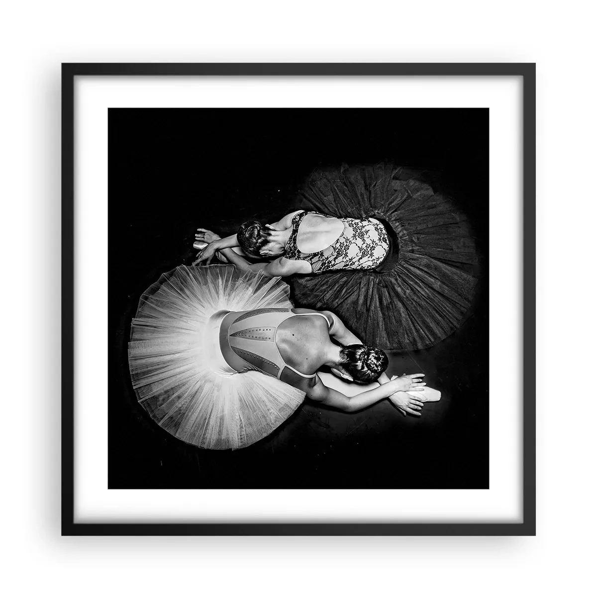 Affisch i svart ram - Jin och jang – den perfekta balansen - 50x50 cm