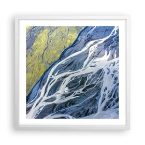 Affisch i vit ram - Naturens grottmålningar - 50x50 cm