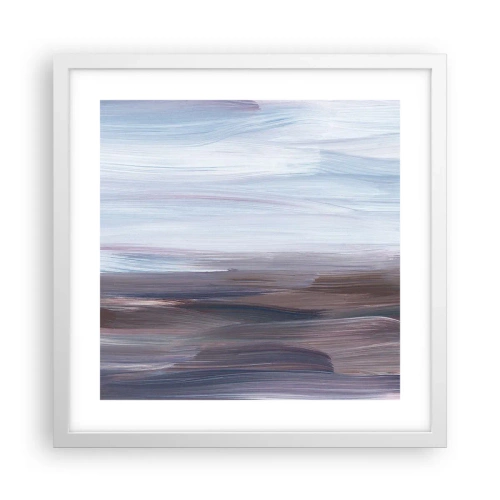 Affisch i vit ram - Element: vatten - 40x40 cm