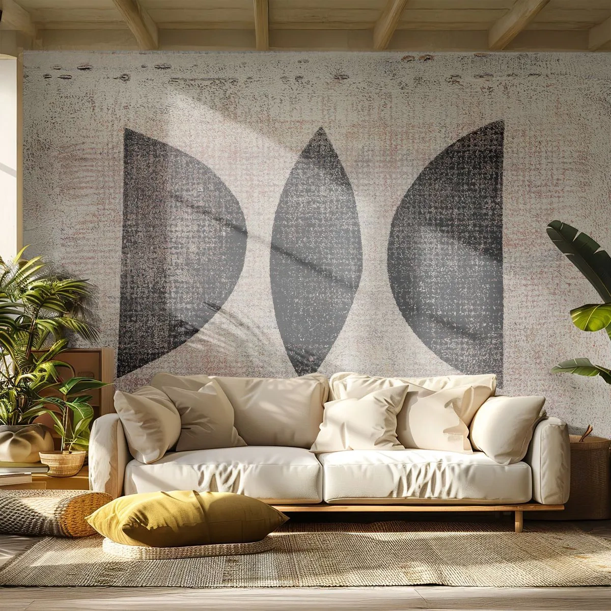 Fototapet Premium Canvas - Etnisk abstraktion - Abstraktion, Bit, Modern konst - 350x256 cm