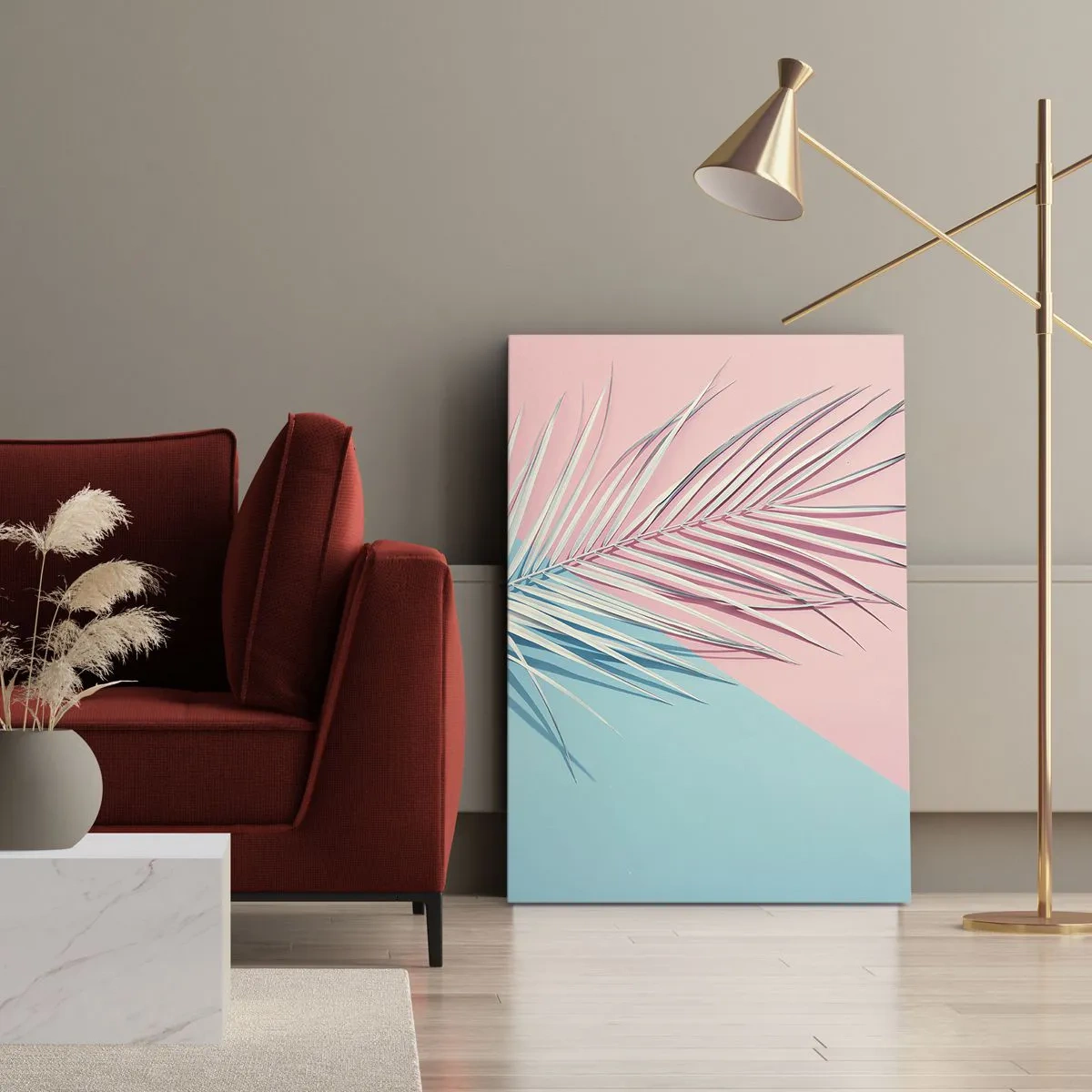 Canvastavla - Bild på duk - Tropisk impression - 55x100 cm