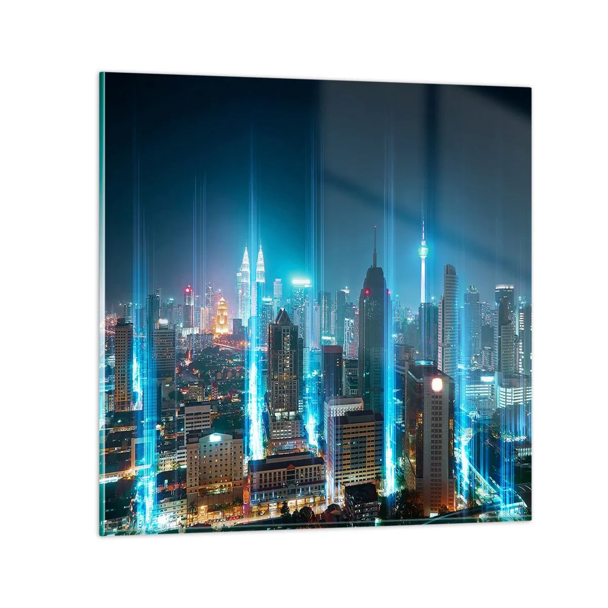 Glastavla - Bild på glas - Himmelsfärd på berlinskt sätt - 70x70 cm