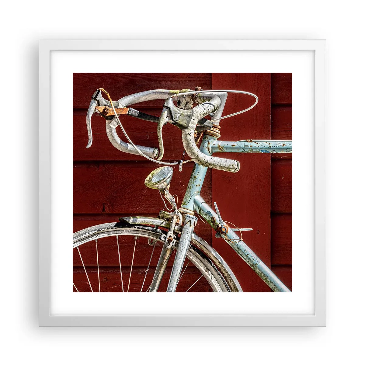 Affisch i vit ram - Skapad för segrar - 40x40 cm