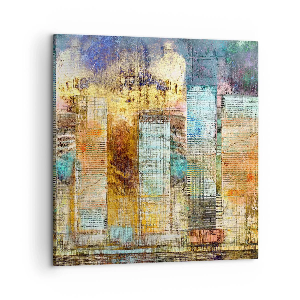 Canvastavla - Bild på duk - Solig metropol - 60x60 cm