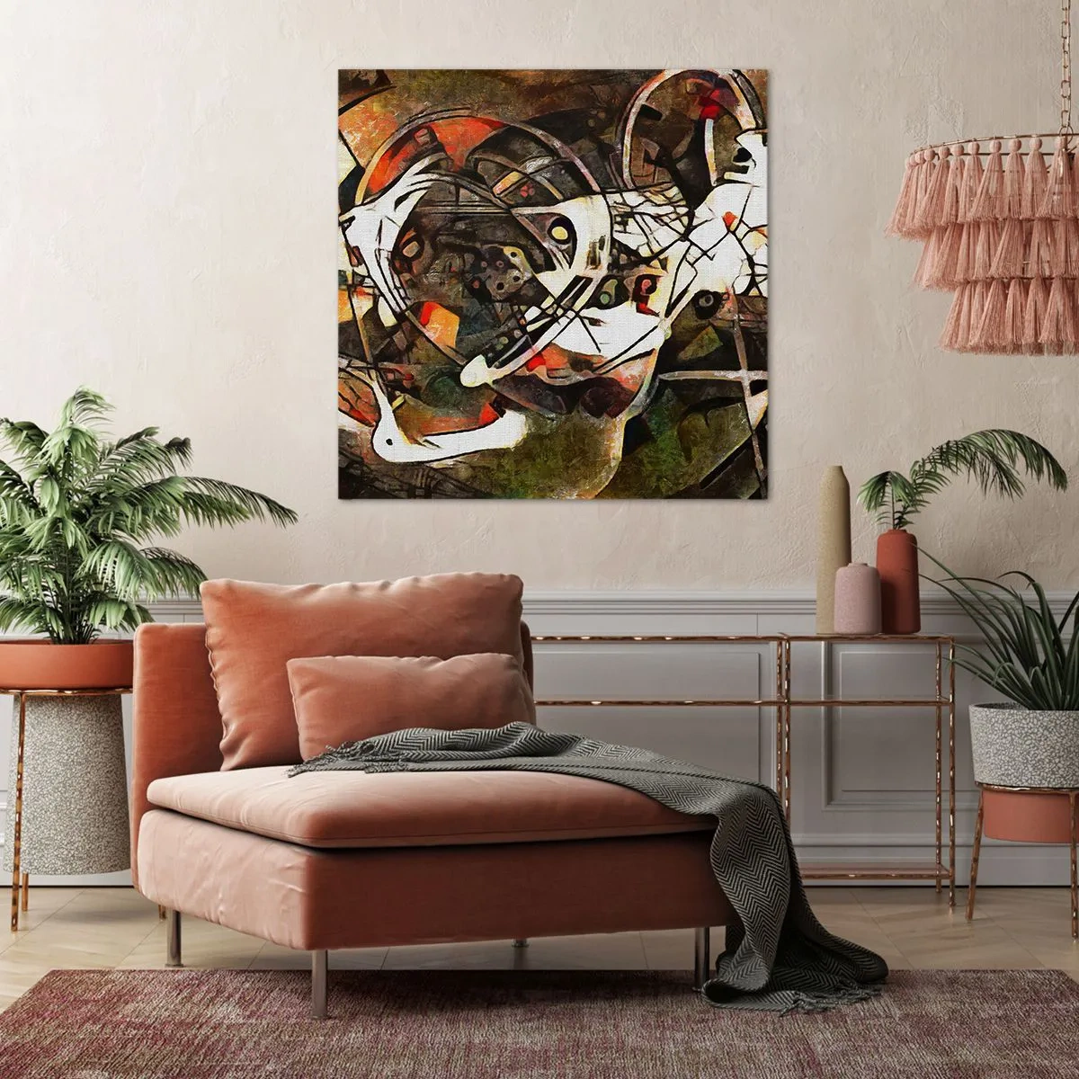 Canvastavla - Bild på duk - Hör du rörelse? - 60x60 cm