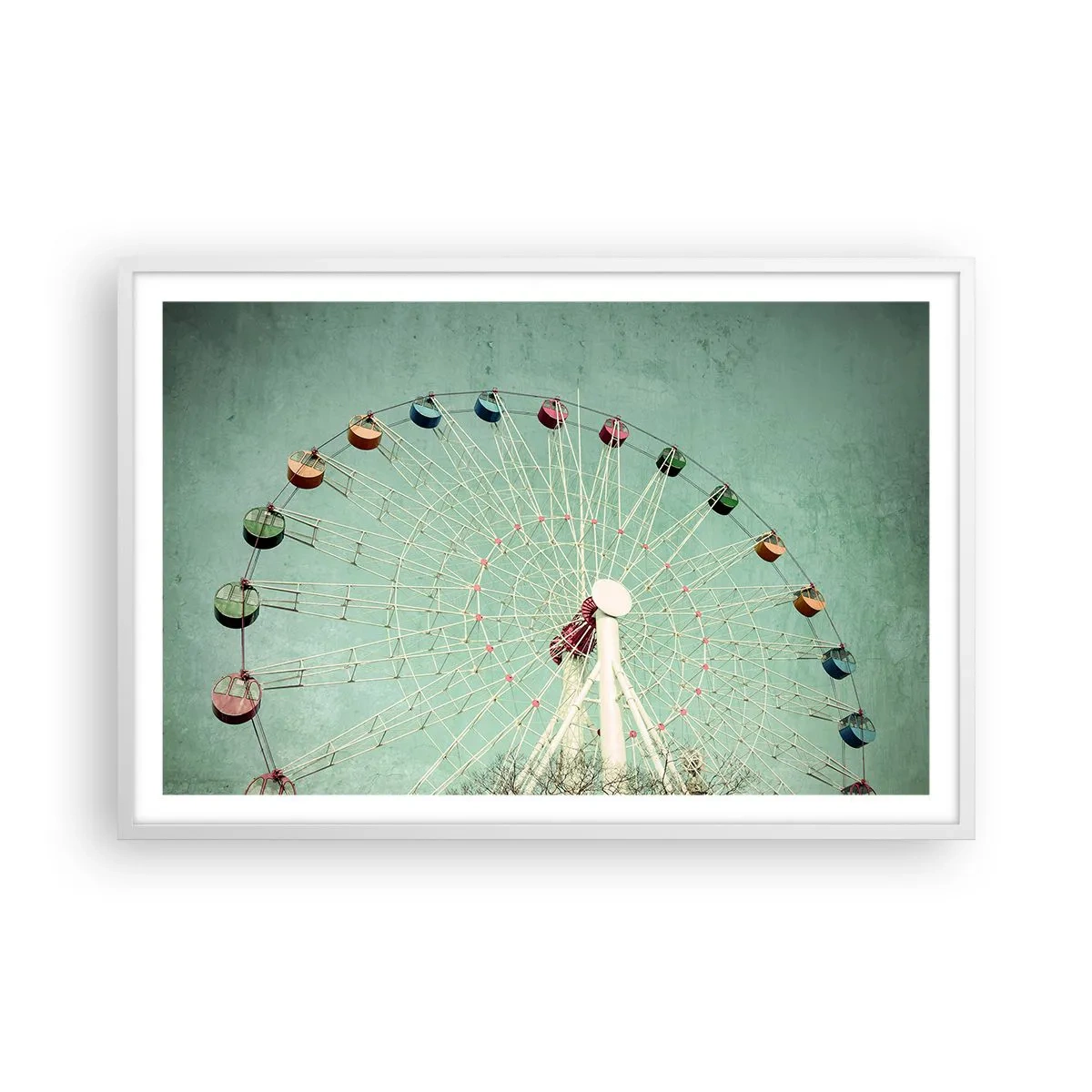 Affisch i vit ram - Välkommen att ha kul - 91x61 cm