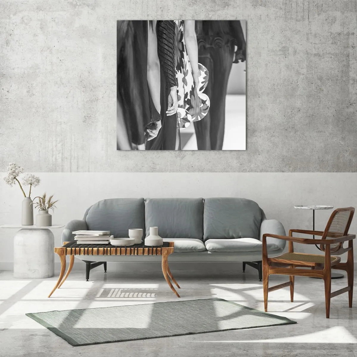 Glastavla - Bild på glas - En elegant parad - 50x50 cm