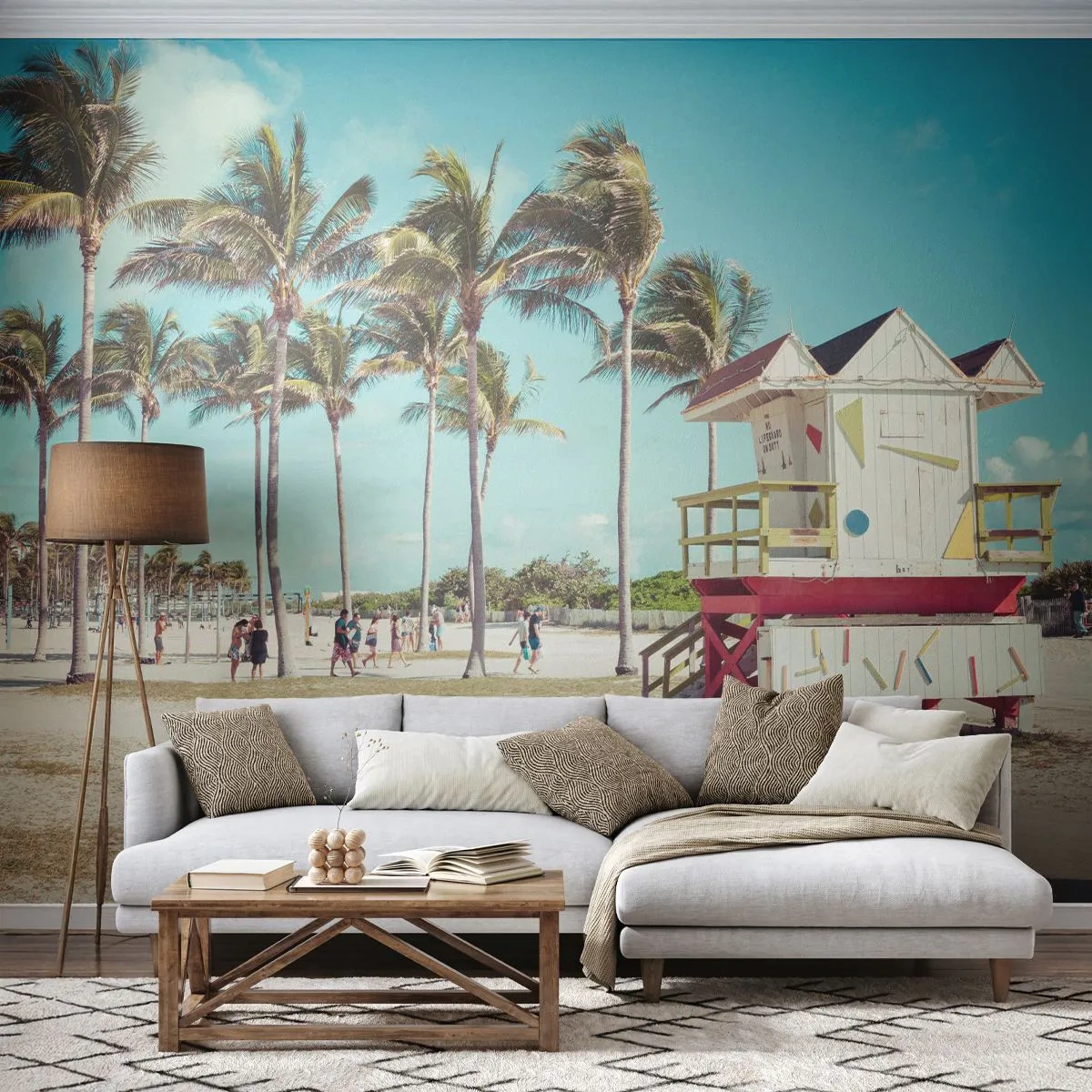 Fototapet Premium Sand - En vacker dag framför dig - Landskap, Strand, Florida - 100x70 cm