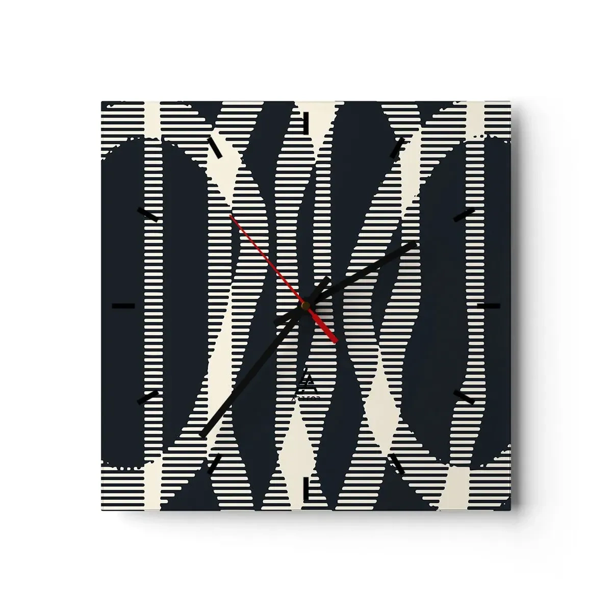 Väggklocka - Klocka på glas - Försök att bryta mörkret - 30x30 cm