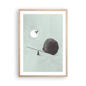 Affisch i ram av ljusek - Uppfylld dröm - 50x70 cm