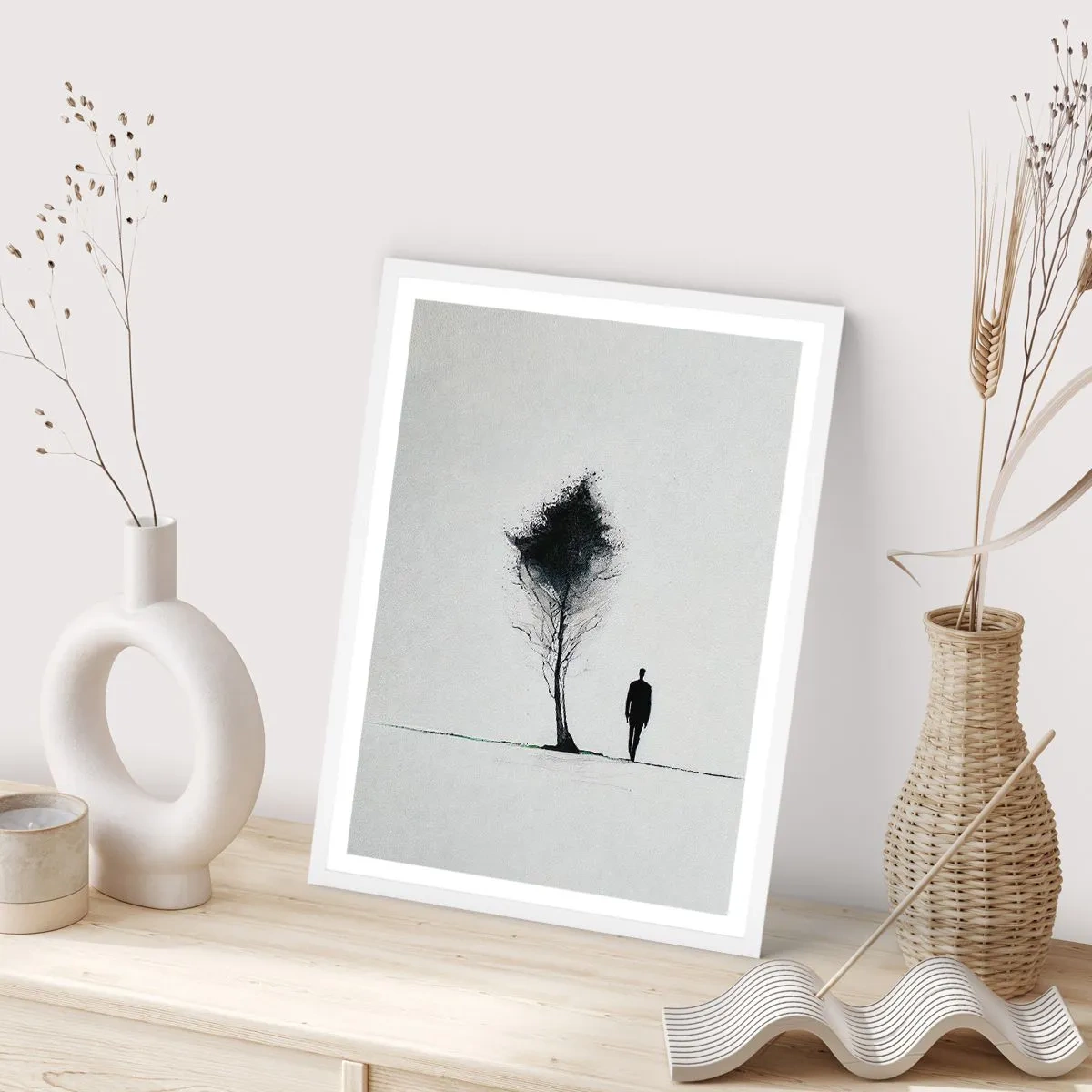 Affisch i vit ram - Vi vandrar alla - 61x91 cm