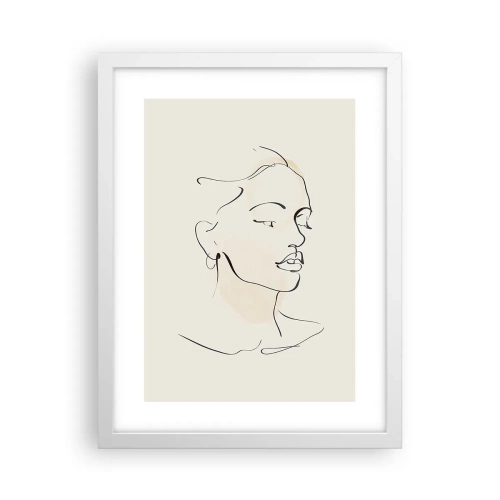 Affisch i vit ram - Säkra drag - 30x40 cm