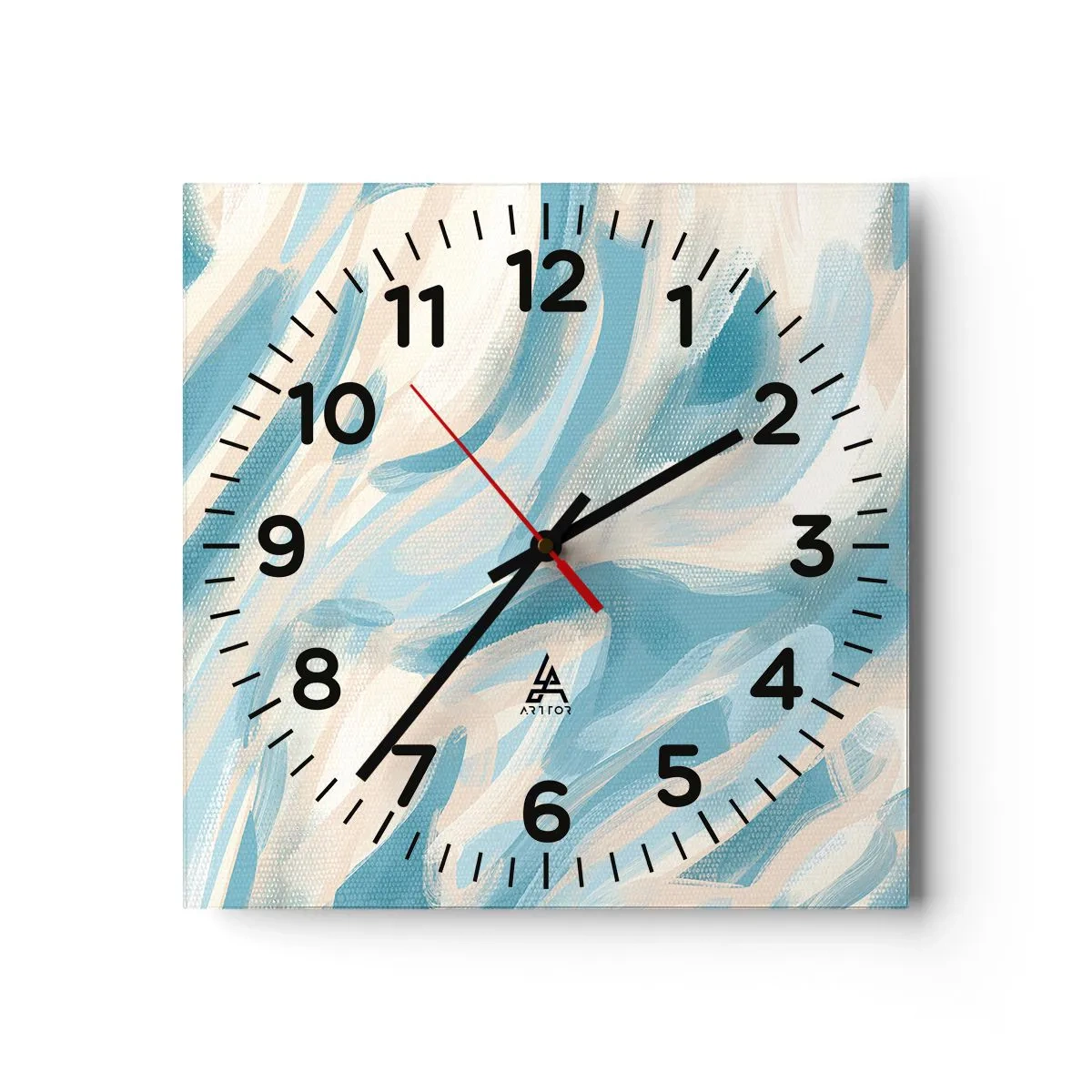 Väggklocka - Klocka på glas - Vårvindar - 30x30 cm
