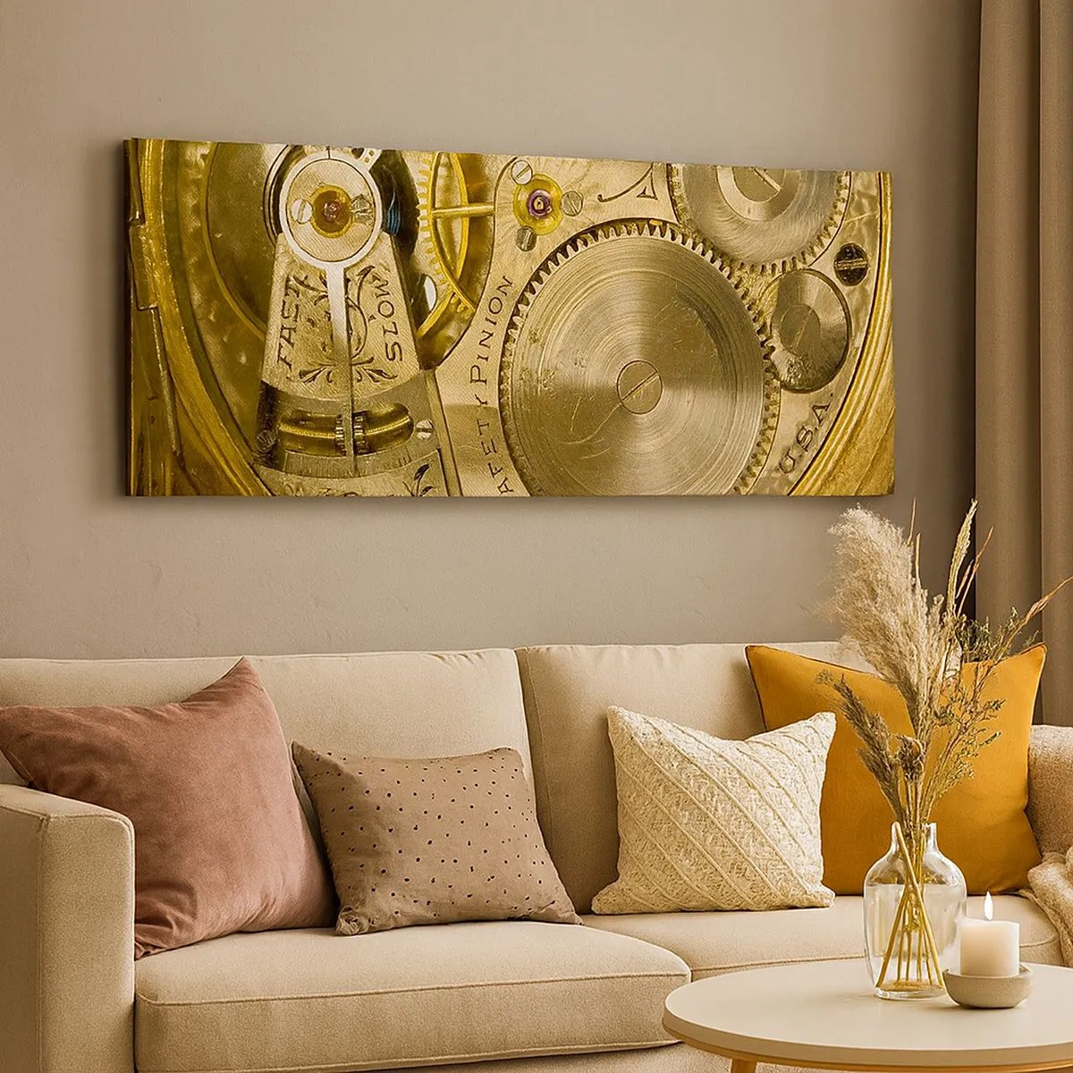 Canvastavla - Bild på duk - Gå med tidens anda - 100x40 cm