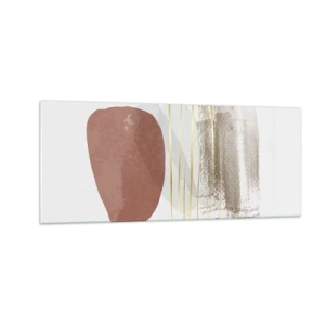 Glastavla - Bild på glas - Abstrakt pelargång - 100x40 cm