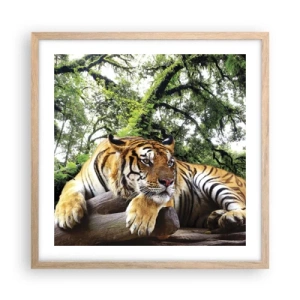 Affisch i ram av ljusek - Med vänlig hälsning - 50x50 cm