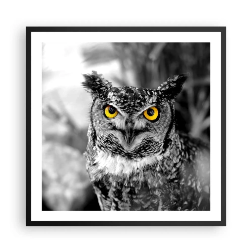 Affisch i svart ram - Inget kommer undan - 60x60 cm