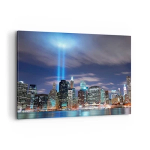 Canvastavla - Bild på duk - Nå himlen med ljuset - 100x70 cm