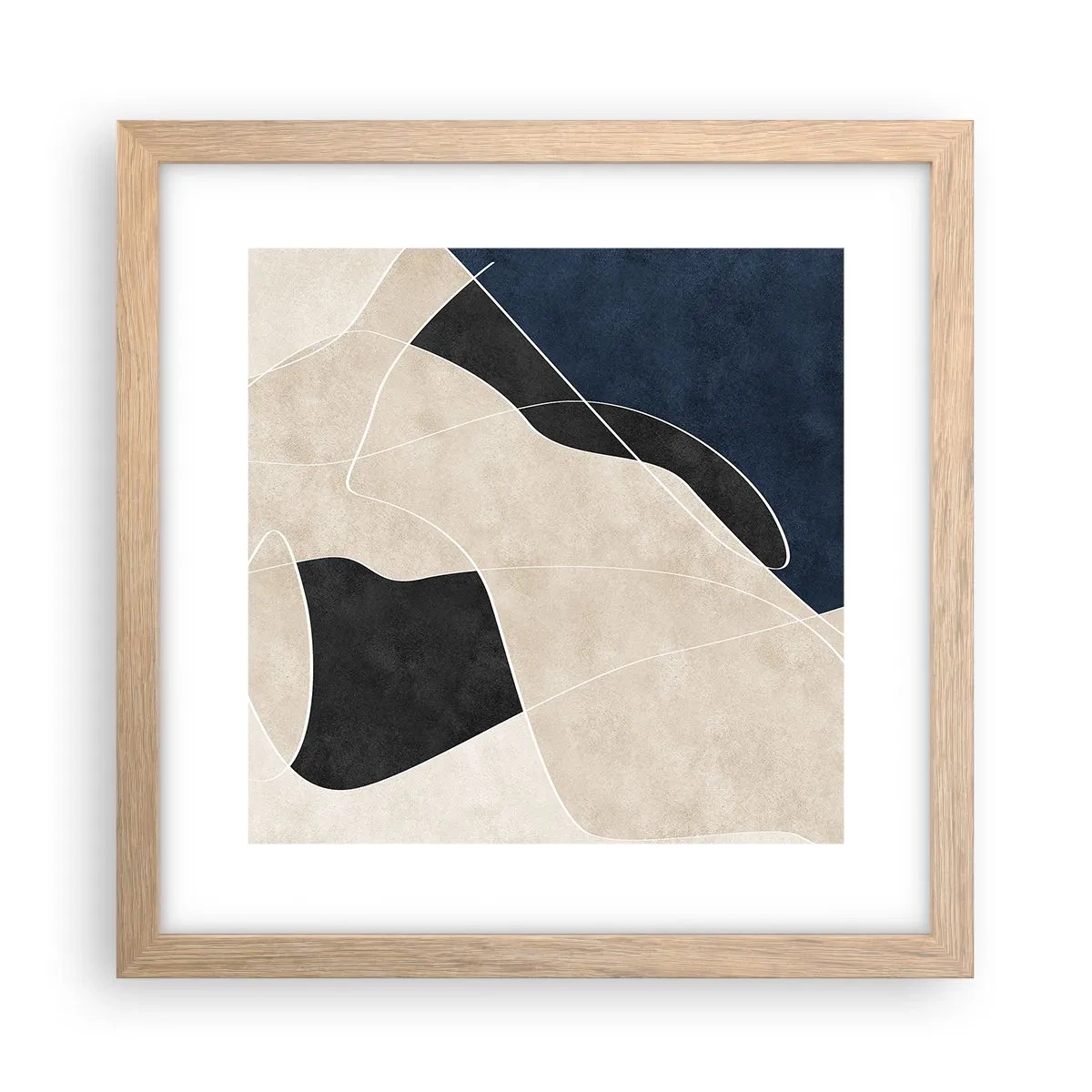 Affisch i ram av ljusek - Abstrakt komposition - färgkontrast - 30x30 cm