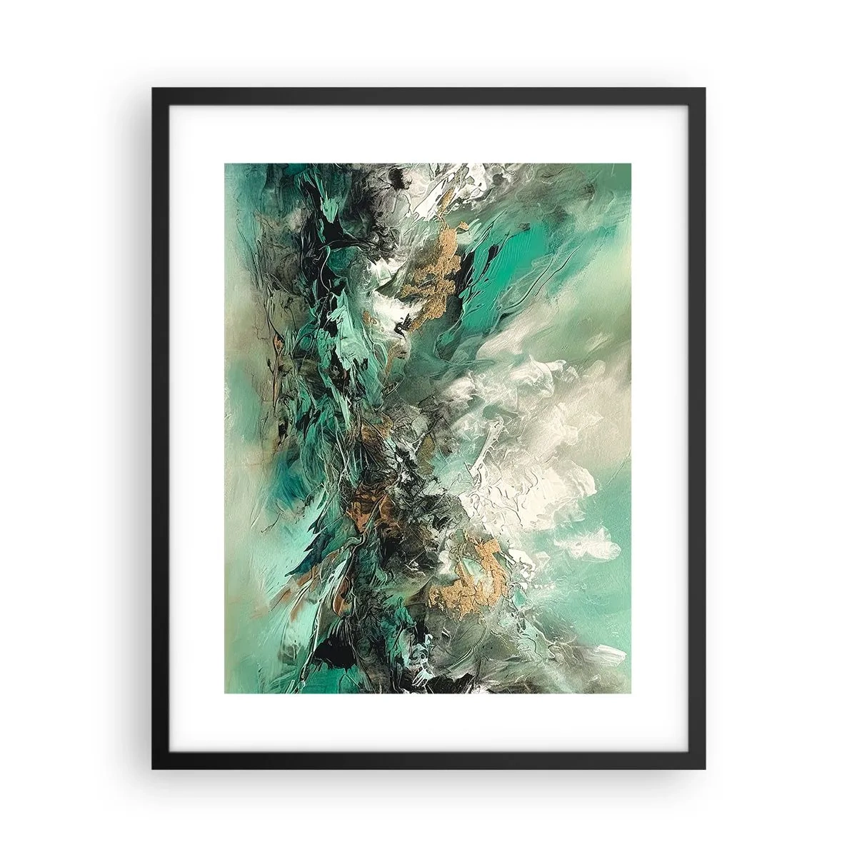 Affisch i svart ram - Smaragdsvart bränna - 40x50 cm