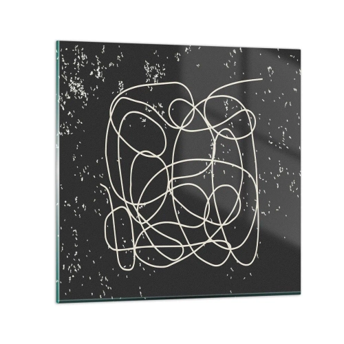 Glastavla - Bild på glas - Vilsegångna tankar - 30x30 cm