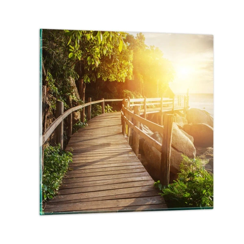 Glastavla - Bild på glas - Nästa kurva, nästa underverk - 60x60 cm