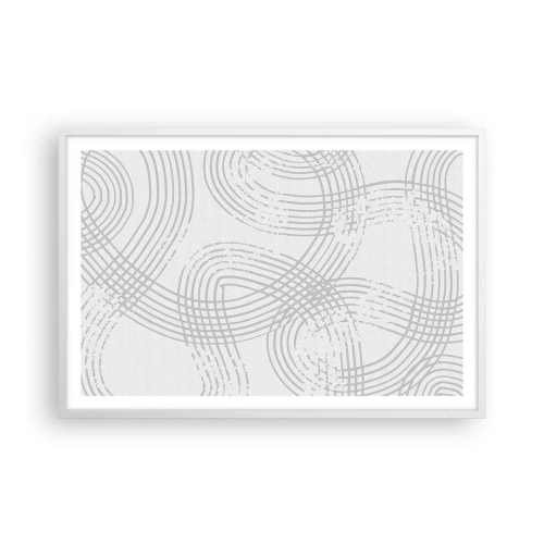 Affisch i vit ram - Det finns ingen rak väg - 91x61 cm