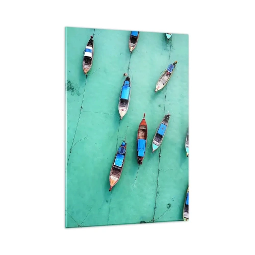 Glastavla - Bild på glas - Under en glad väntan - 80x120 cm