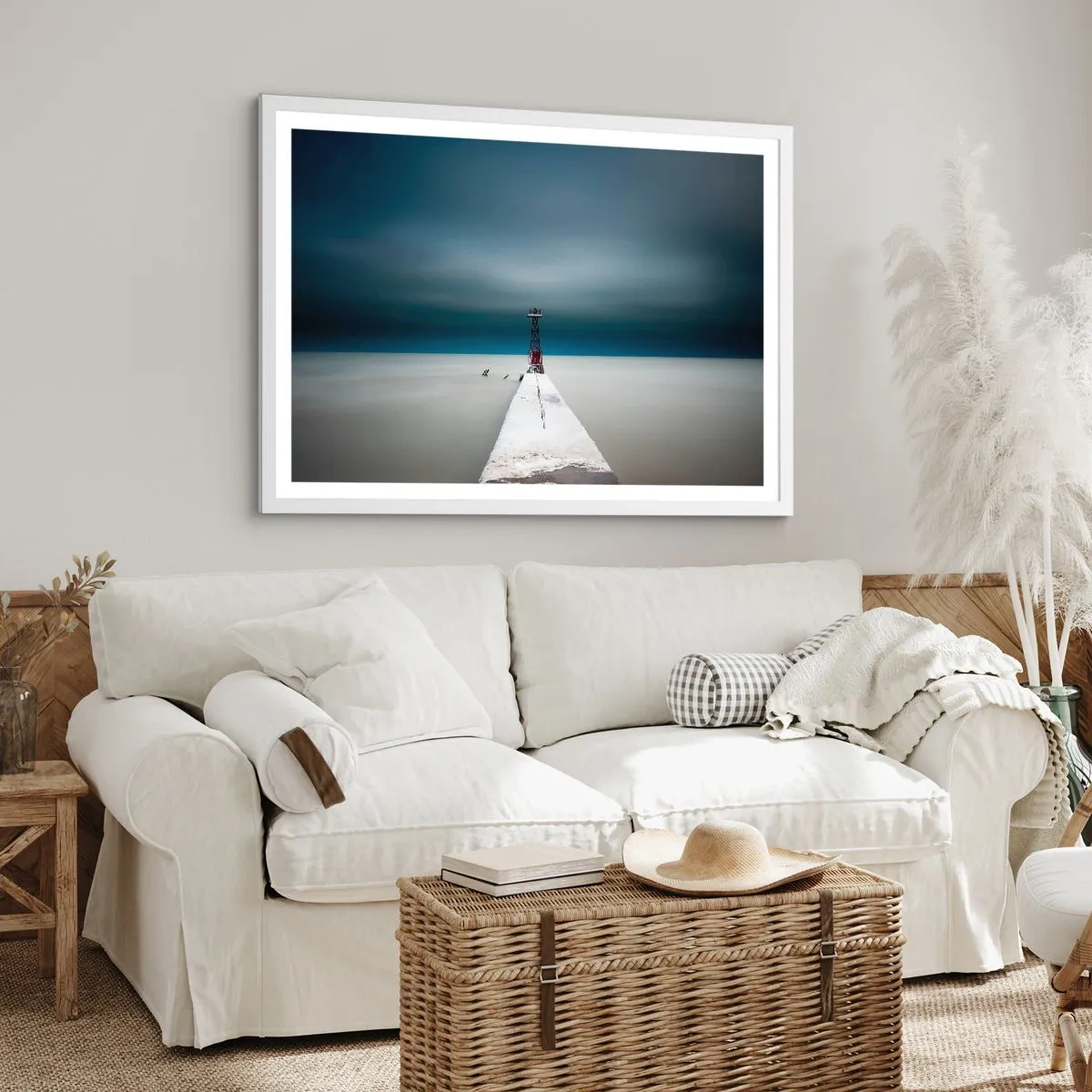 Affisch i vit ram - Möta det oändliga - 100x70 cm