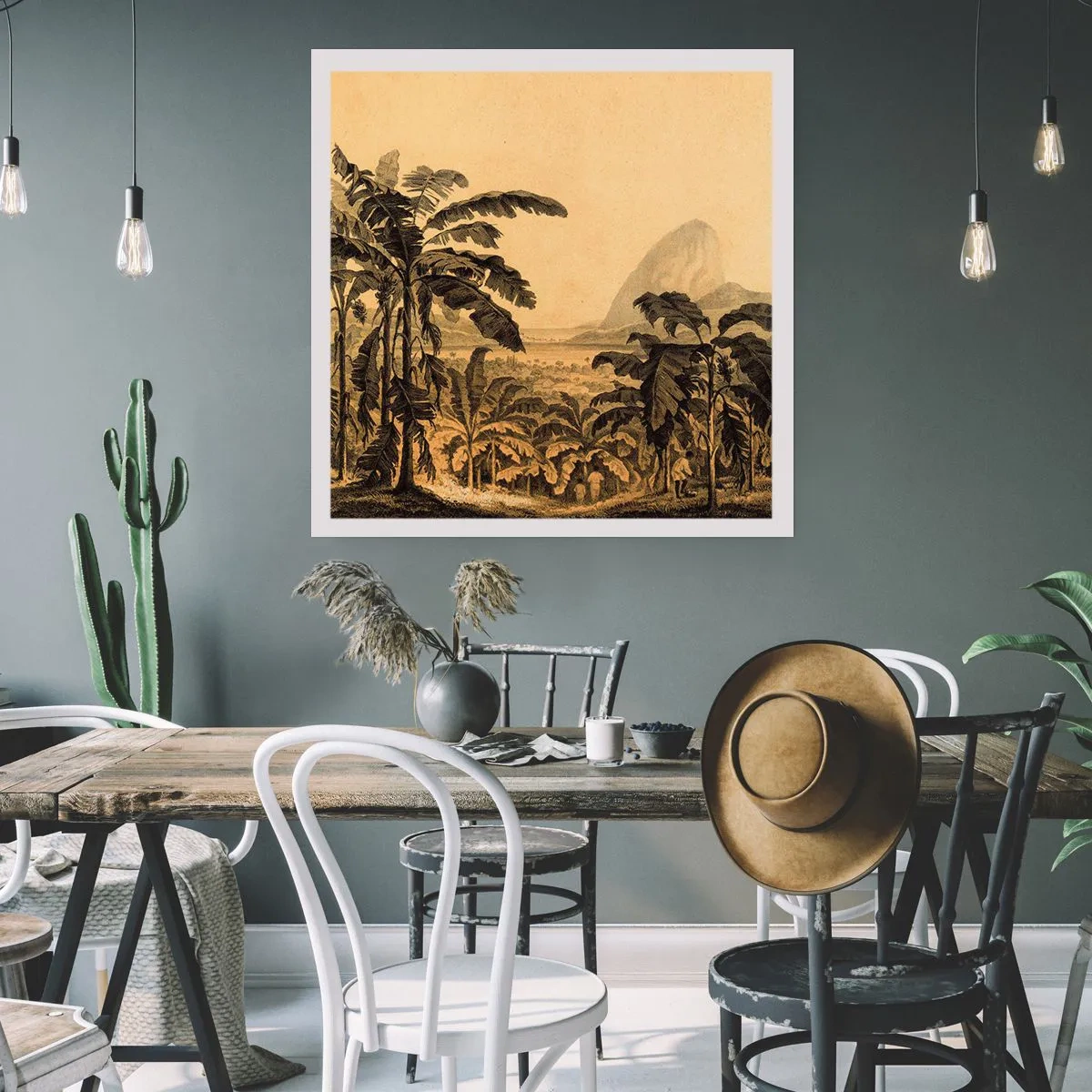 Affisch - I kolonial stämning - 60x60 cm