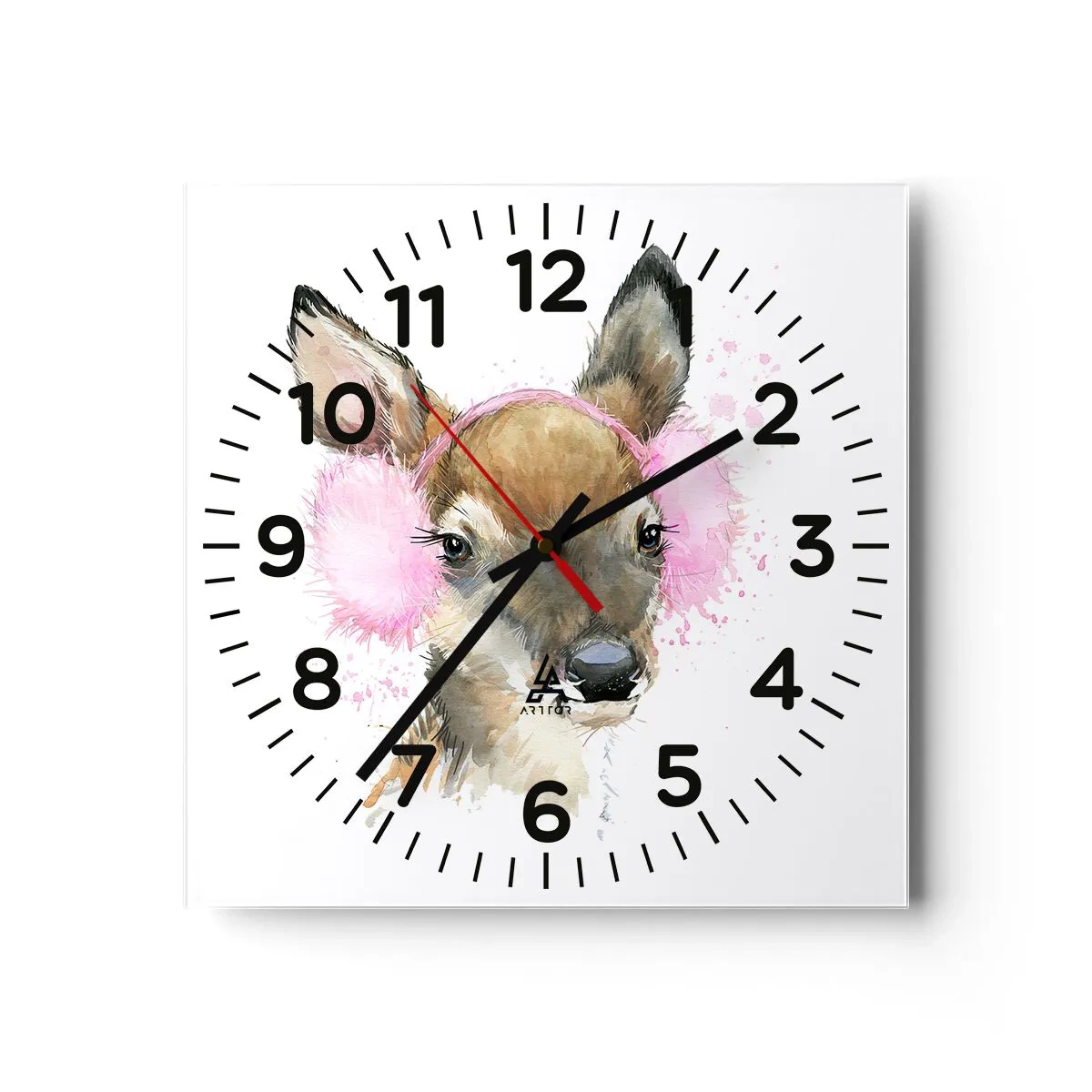 Väggklocka - Klocka på glas - Kylan är inte längre skrämmande - 30x30 cm