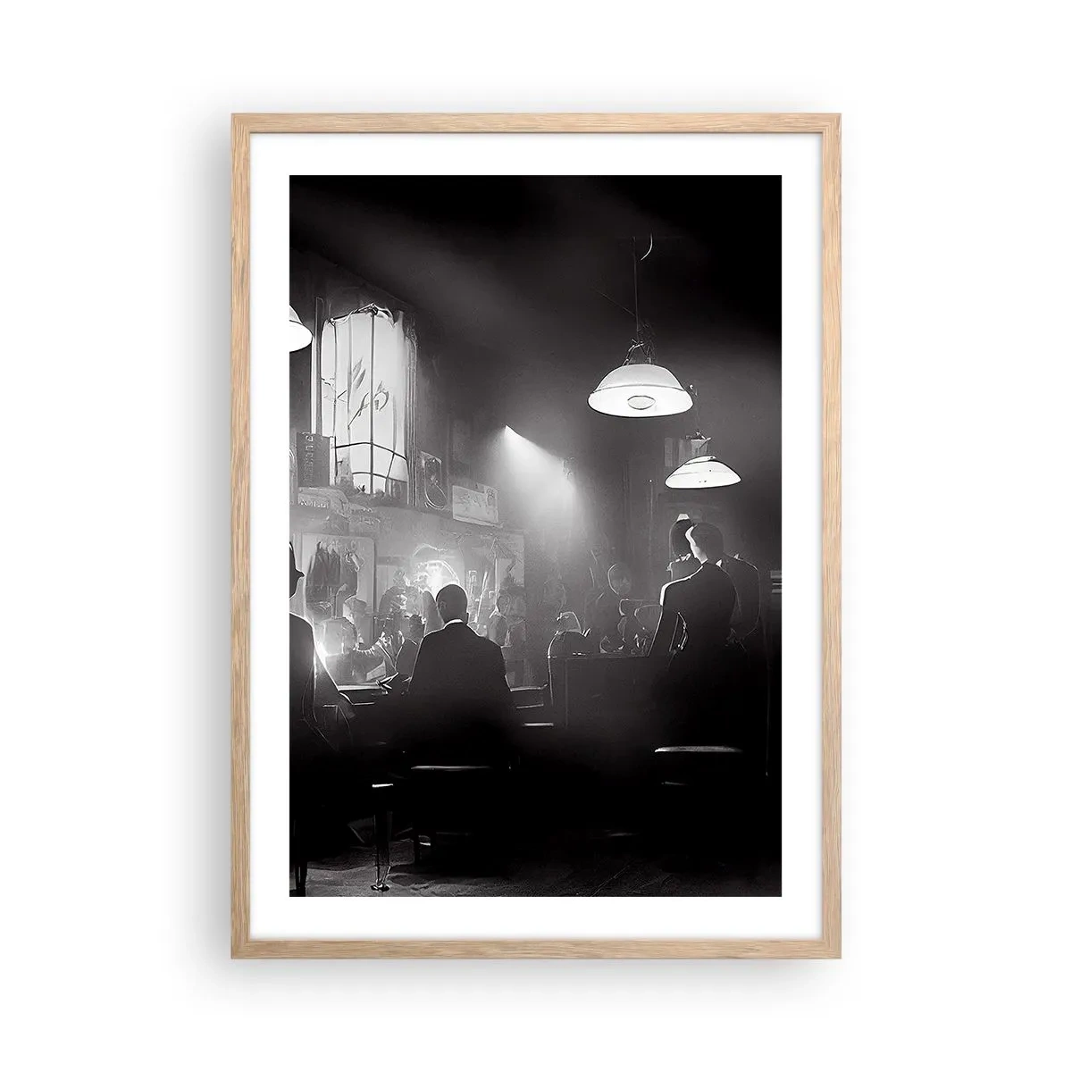 Affisch i ram av ljusek - I en jazzig stämning - 50x70 cm