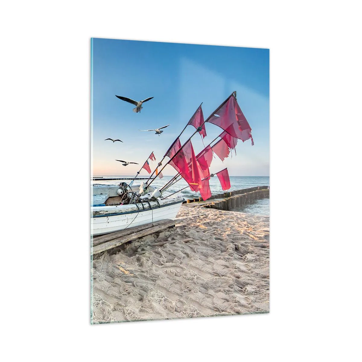 Glastavla - Bild på glas - Välförtjänt vila - 50x70 cm