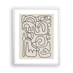 Affisch i vit ram - Följ spåret - 40x50 cm