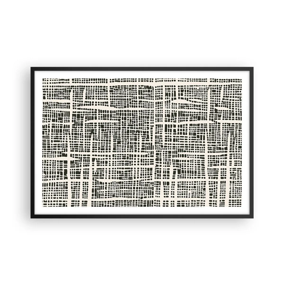 Affisch i svart ram - Vävd komposition - 91x61 cm