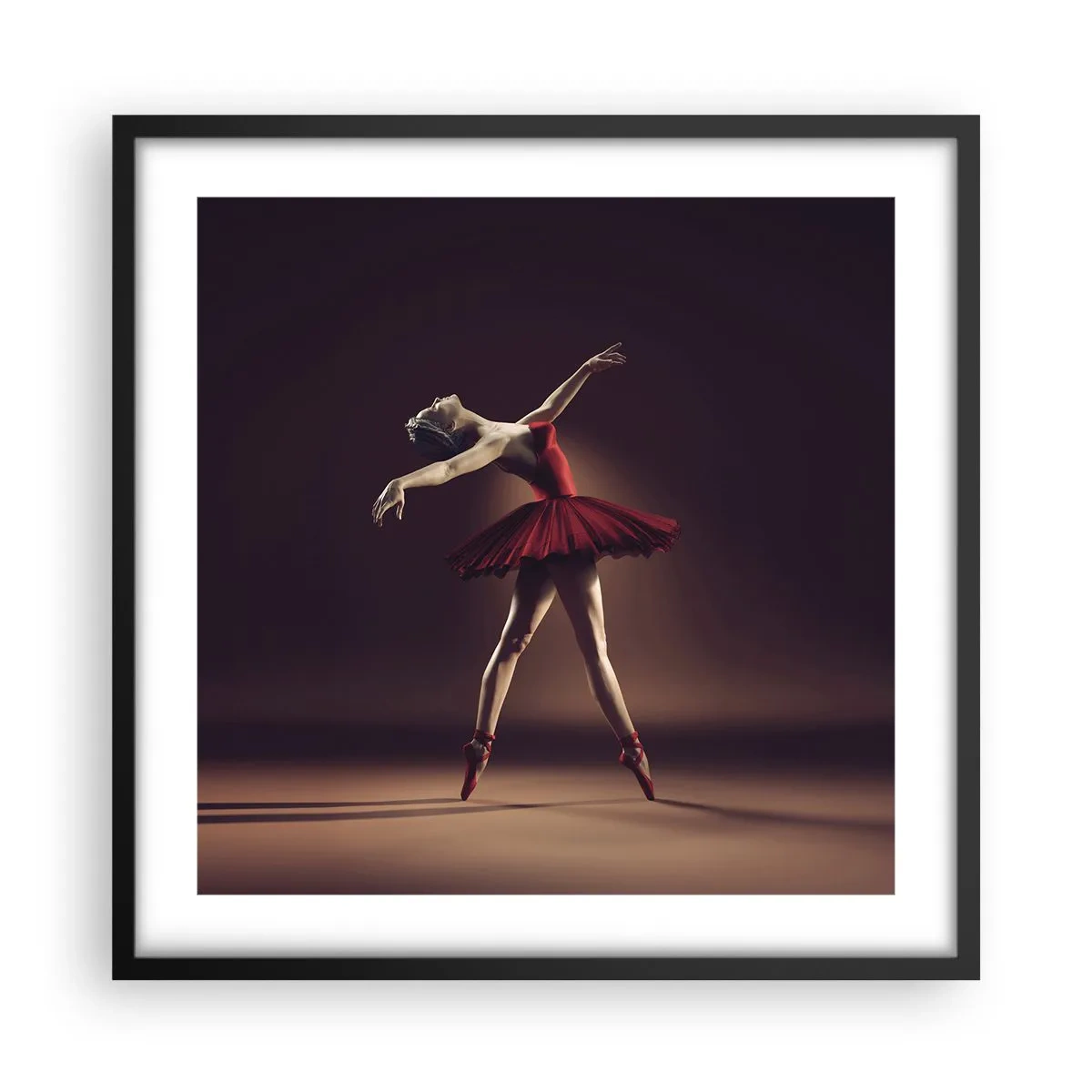 Affisch i svart ram - Prima ballerina - 50x50 cm