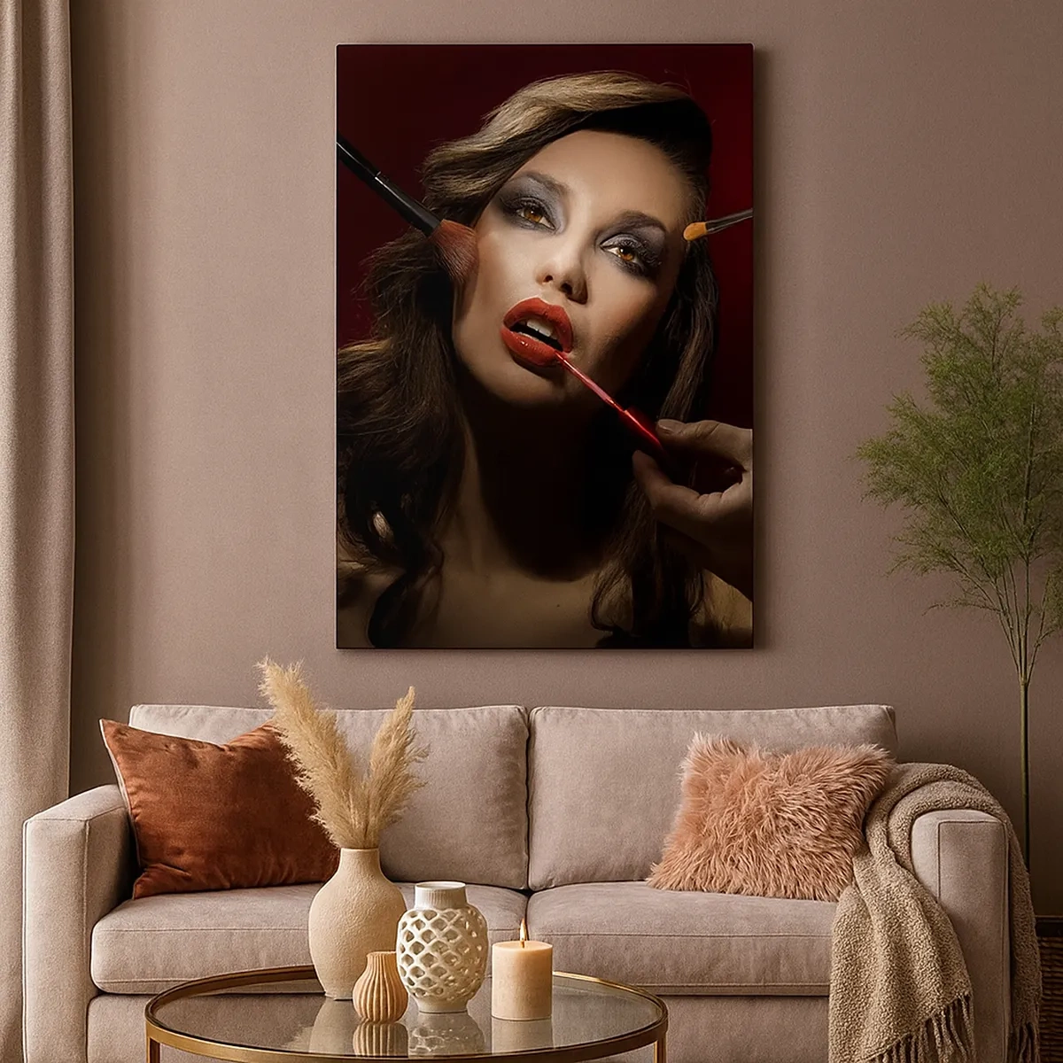 Canvastavla - Bild på duk - Skönhet försänkt i sina drömmar - 50x70 cm