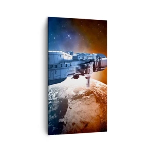 Canvastavla - Bild på duk - Uppmärksam åskådare - 45x80 cm